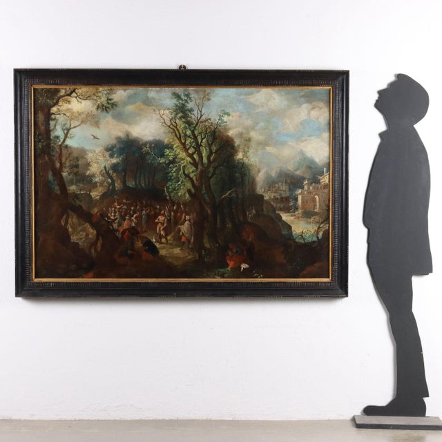 Flemish School Artist, The Preaching of St. John, 1600s-1700s, Oil on Canvas, Framed For Sale - Image 3 of 16