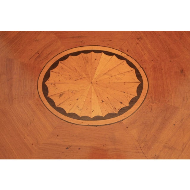 Satinwood George III Marquetry Cellarette of Octagonal Form For Sale - Image 4 of 12