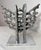Brutalist Vintage 91' Chrome Metal Brutalist Statue Sculpture Presentation Award Silver For Sale - Image 3 of 11