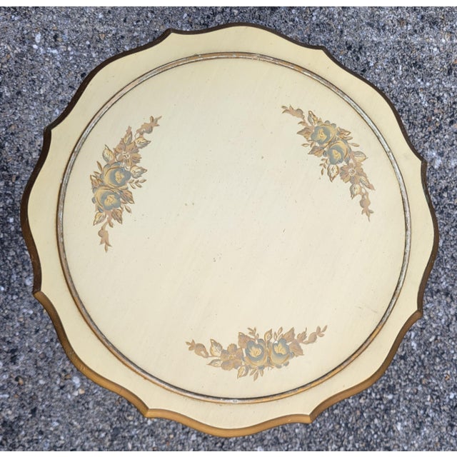 1960s Mid-Century Modern Conversation Set With 2 Tufted Arm Chairs and Painted Table For Sale - Image 4 of 14