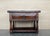 20th century Pair of Spanish nightstands or large low tables with one drawer , iron hardware and low shelve. The table has...