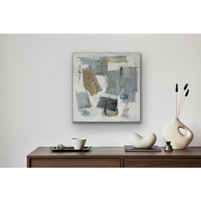 Wood Contemporary Abstract Original Oil Painting For Sale - Image 7 of 10