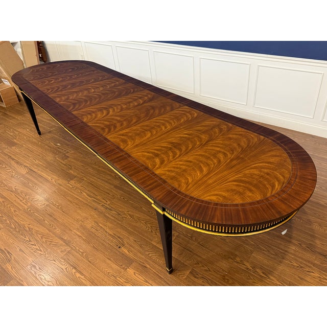 Century Traditional Regency Style Oval Mahogany Dining Table For Sale In Atlanta - Image 6 of 18