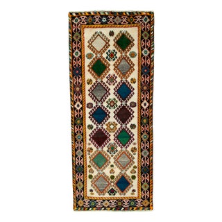 Hand-Knotted Gabbeh Nomad Rug in Wool For Sale