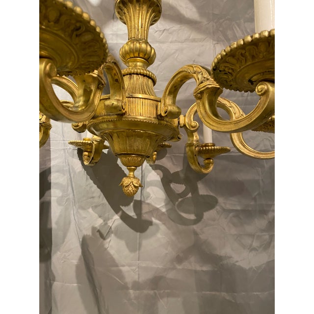 1900 Gilt Bronze Caldwell Chandelier For Sale In New York - Image 6 of 8