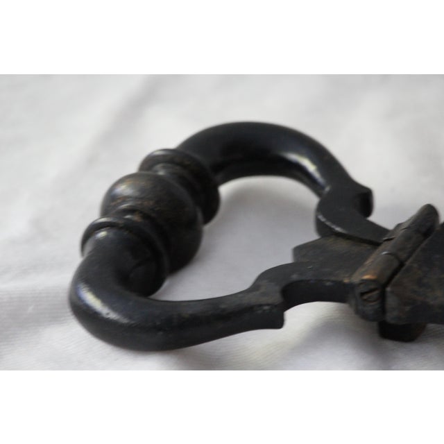 Brutalist Cast Iron Door Knocker, 1920s For Sale - Image 3 of 17