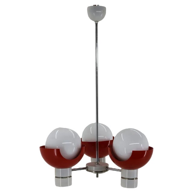 Space Age Chandelier attributed to Napako, Czechoslovakia, 1970s For Sale