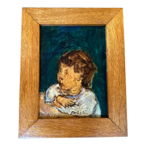 1970’s Original Alexander Dobkin Impressionist Child Portrait Painting