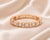 14K Pink Rose Gold Diamond Eternity Wedding Band Ring Estate Designer For Sale - Image 4 of 4