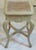 Tan Vintage French Louis XV Style Wooden Stool / Vanity Stool With Caned Seat For Sale - Image 8 of 17