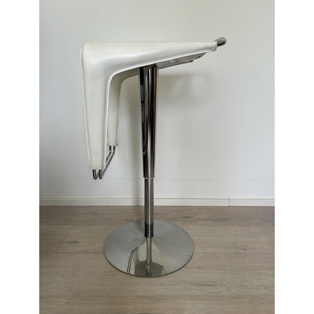 Vintage Italian Leather Bar Stool, 1980s For Sale - Image 4 of 12
