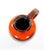 Contemporary Mid-Century West German Glazed Porcelain Vase Red, Green & Brown 8.5" Tall For Sale - Image 3 of 11