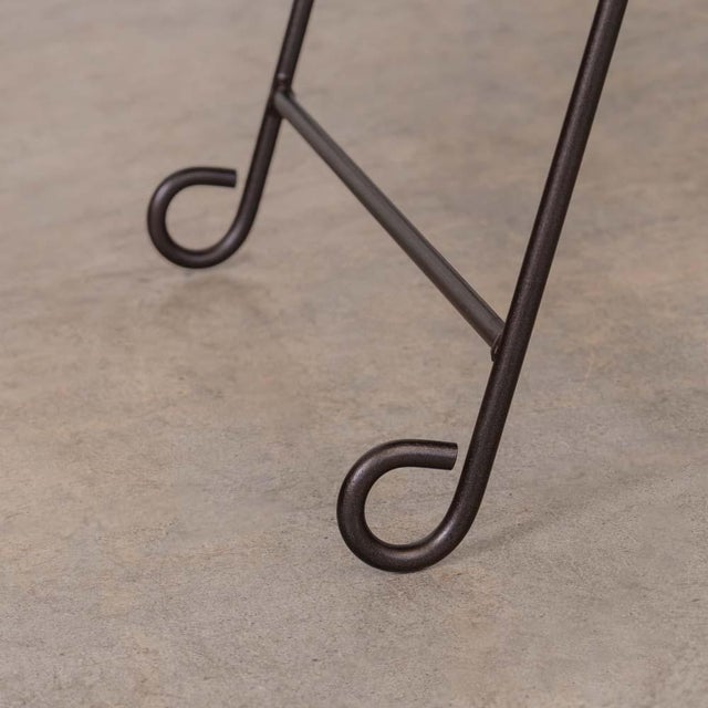 Panoplie Iron Loop Stool, Yellow Linen For Sale - Image 10 of 10