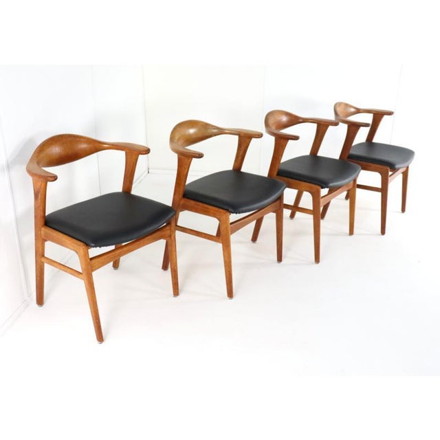 Desk Chairs Model 49 attributed to Erik Kirkegaard for for Høng Stolefabrik, 1960s, Set of 4 For Sale - Image 11 of 16