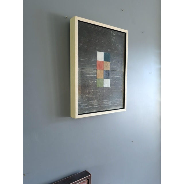 2020s Contemporary 'Geometric Collage in Taupe' Original Mixed Media Painting by British Artist Dave Boyd, Framed For Sale - Image 5 of 10