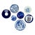Sweet Petite Blue & White Wall Plate Curation - Group of 7 For Sale