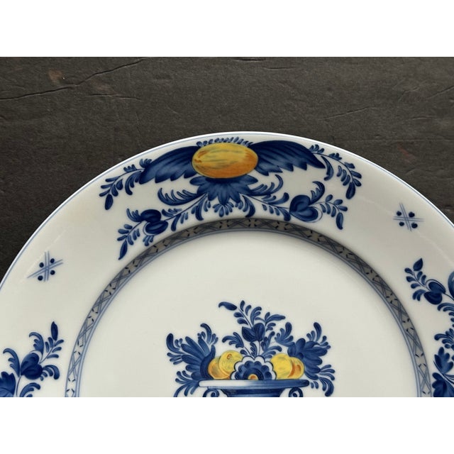 French Country French Country Style Blue and Yellow Decorative Plate For Sale - Image 3 of 10