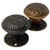 Victorian 1890s American Bronze Door Knobs With Rosettes - A Pair For Sale - Image 3 of 9