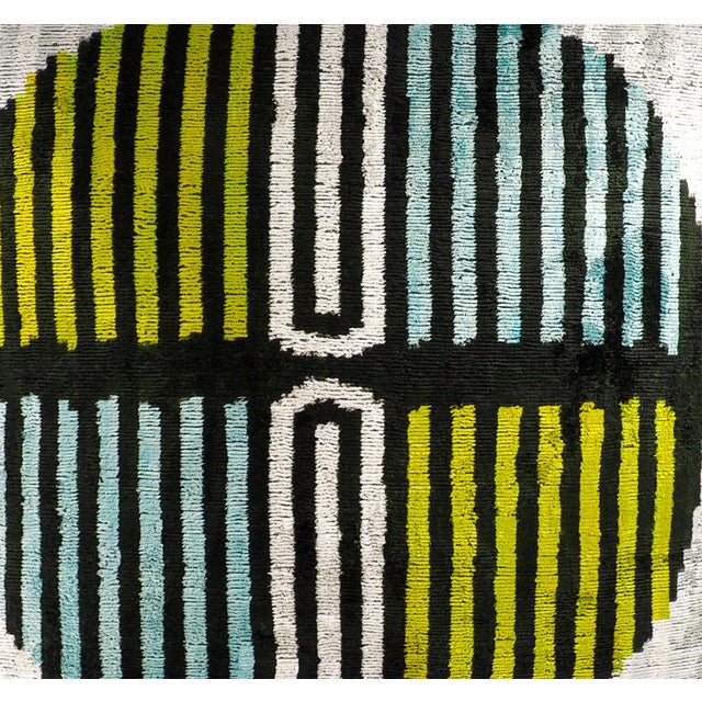 Tamga Silk Velvet Ikat Throw Pillow Cover, 20 X 20 For Sale - Image 4 of 6