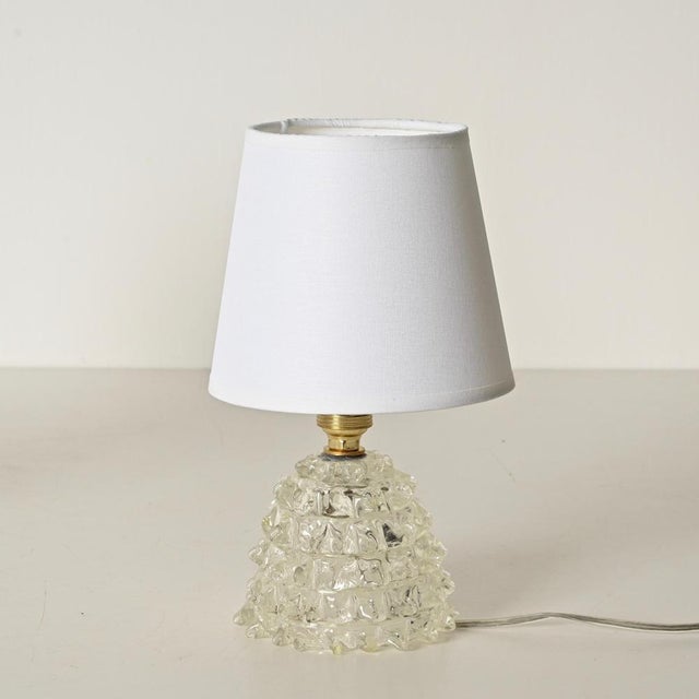 Gold Murano Rostrato Glass and Brass Table Lamps by Barovier, Italy, 1940s, Set of 2 For Sale - Image 8 of 18
