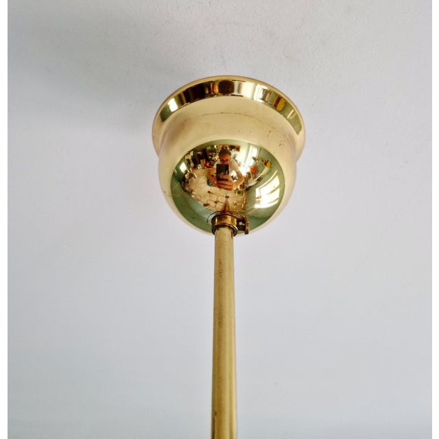 Large Geometric Brass Chandelier by Gaetano Sciolari for Boulanger, 1970s For Sale - Image 16 of 18