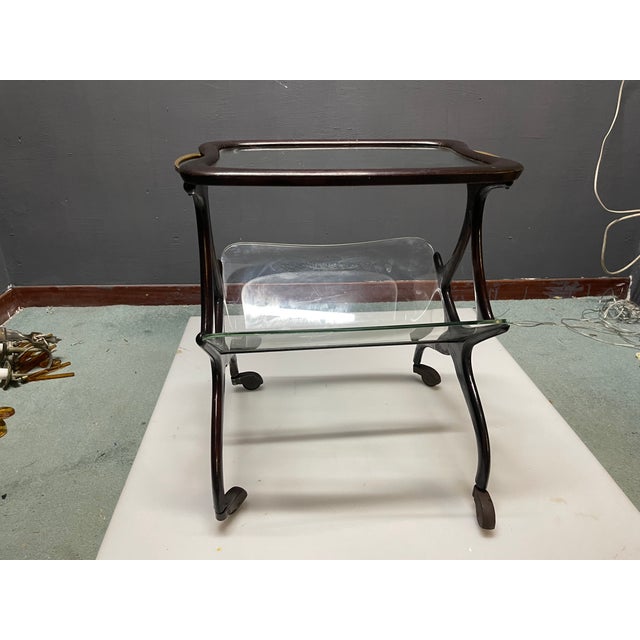 Service Cart Magazine Rack with Wheels by Cesare Lacca for Cassina, 1950s For Sale - Image 11 of 18