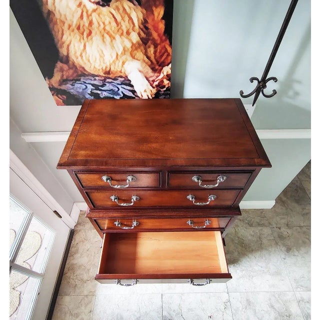 Solid Mahogany 3 Tier Lingerie Chest by Ethan Allen For Sale - Image 9 of 13