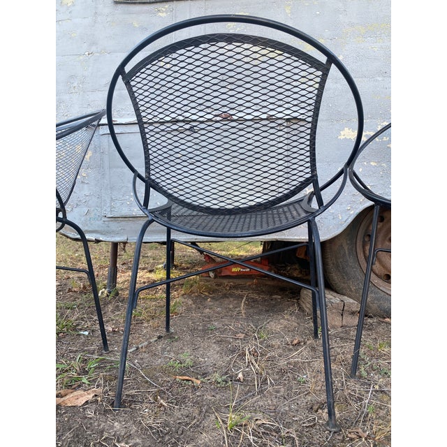Metal Set of 4 Radar Salterini Dining Chairs Maurizio Tempestini Attributed For Sale - Image 7 of 12