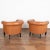Pair, Vintage Brown Leather Barrel Back Arm Chairs, Denmark Circa 1940 For Sale - Image 12 of 13