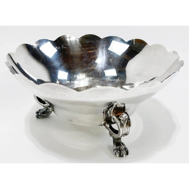 Silver Vintage Silver Footed Reed and Barton Scalloped Bowl For Sale - Image 8 of 10