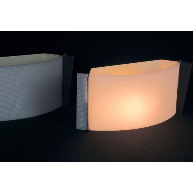 Mid-Century Modern Perspex & Black Metal Wall Lamp, Mid-Century France a Pair For Sale - Image 3 of 6