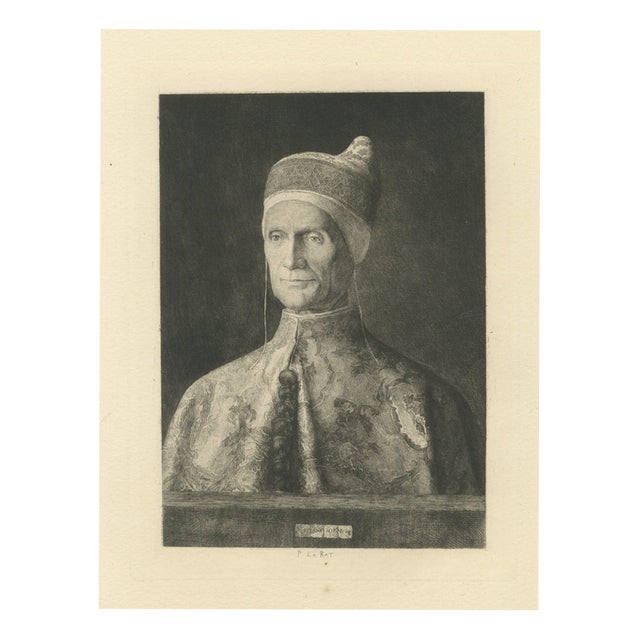 Paul Le Rat, Doge Leonardo Loredan, 1880, Etching For Sale
