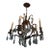 Antique French Brass & Crystal Birdcage Chandelier – 5 Light For Sale