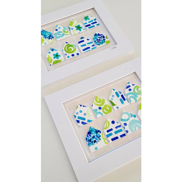 "Endless Summer Little Houses No. 2" Original Abstract Collage by Suzanne MacCrone Rogers For Sale - Image 6 of 9