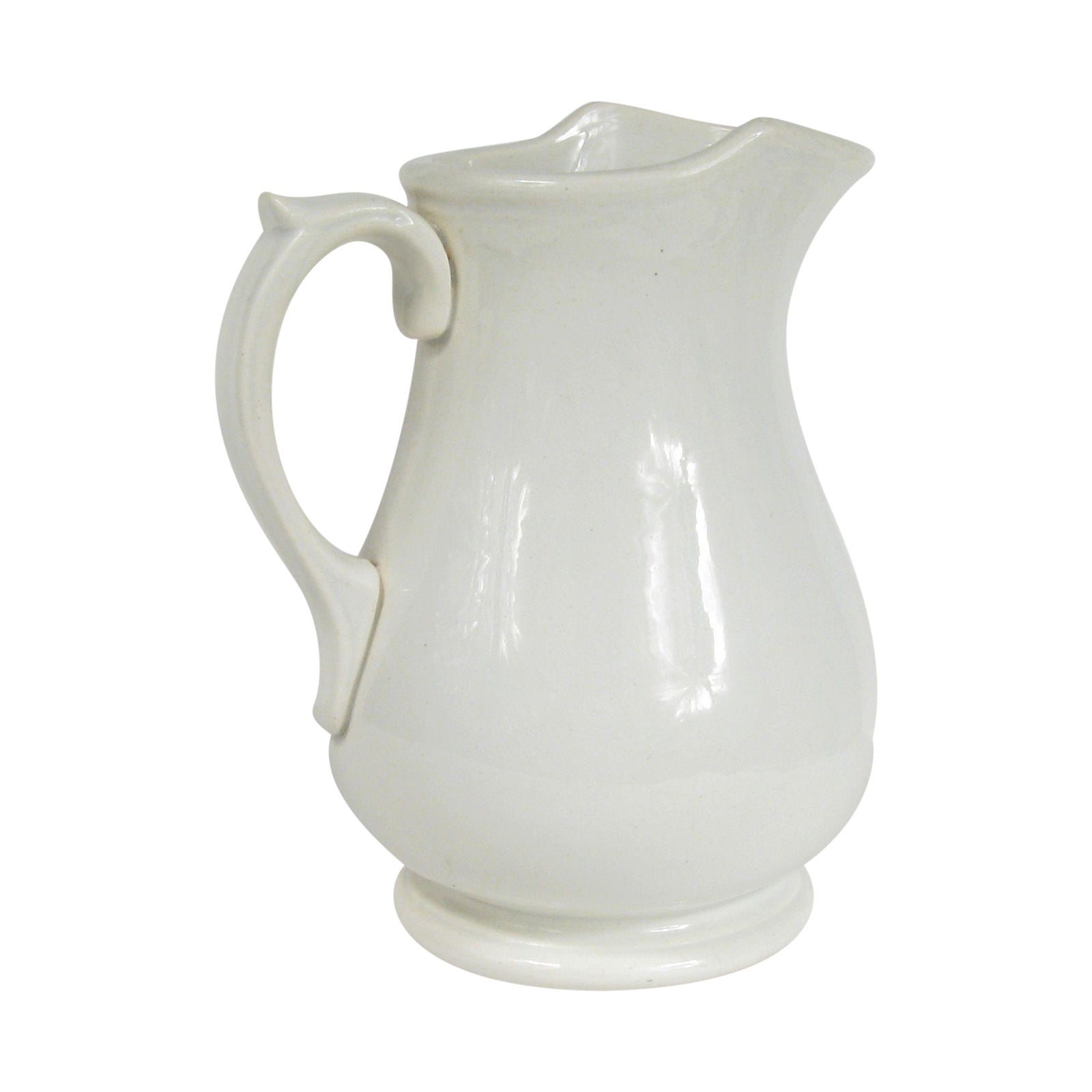 Vintage White Ceramic Pitcher Chairish