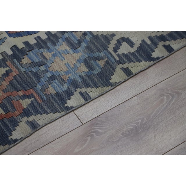 Black 1970s Mid-Century Anatolian Tribal Wool Rug For Sale - Image 8 of 9