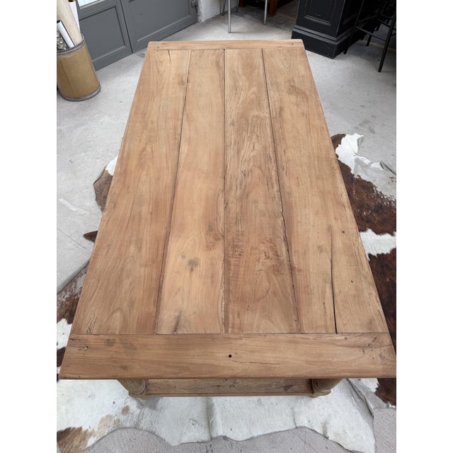 Wood 19th Century Country Table in Cherry Wood For Sale - Image 7 of 12