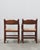 Vintage Mexican Walnut and Rush Armchairs - A Pair For Sale - Image 4 of 6