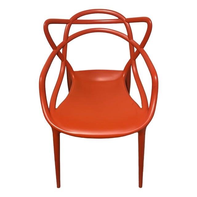 Kartell Masters Arm Chair by Philippe Starck and Eugeni Quitllet- Orange For Sale