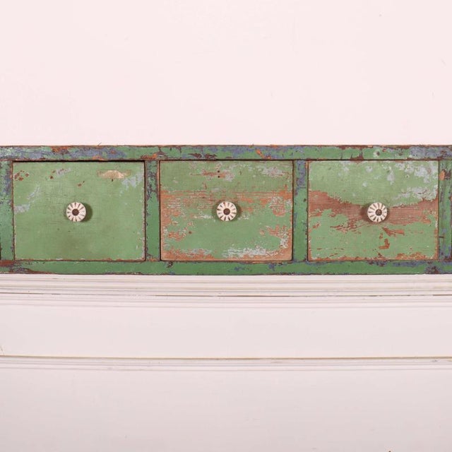 English Wall Hanging Bank of Drawers, 1890s For Sale - Image 3 of 9