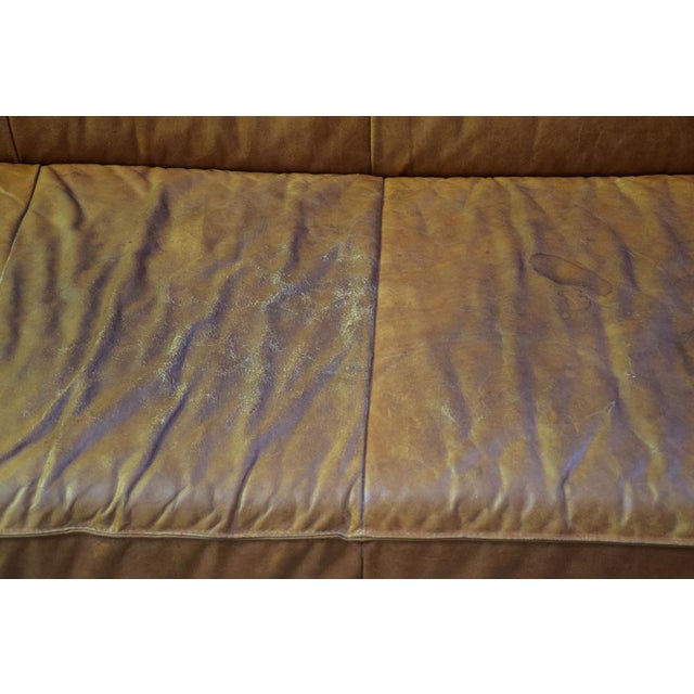 Large Leather Corner Sofa, 1980s For Sale - Image 3 of 18
