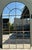Vintage Monumental Arched Wrought Iron Mirror With Patinated Mullion Detail For Sale - Image 4 of 12