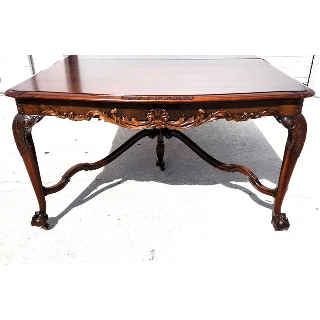 Brown Chippendale Dining Table by Royal Furnitue Co as Featured in Forbes Magazine For Sale - Image 8 of 13