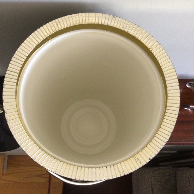 Vintage Lustro’ware Triple Insulated Ice Bucket and Wine Cooler Model B-100 With Hoffpritz Ice Tongs For Sale - Image 9 of 13