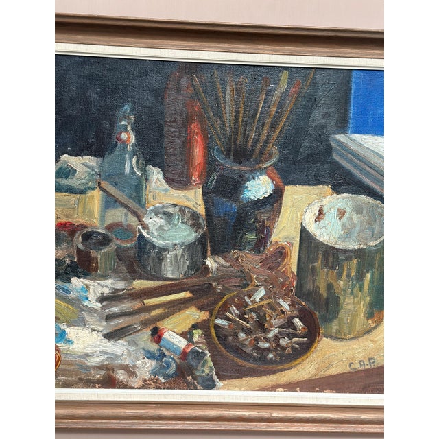 C.A.P., Still Life, 1936, Oil on Canvas, Framed For Sale - Image 8 of 15