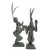 A pair of playful juggling monkeys made of resin. Resting upon a sturdy base measuring 14.5" x 11", these playful...