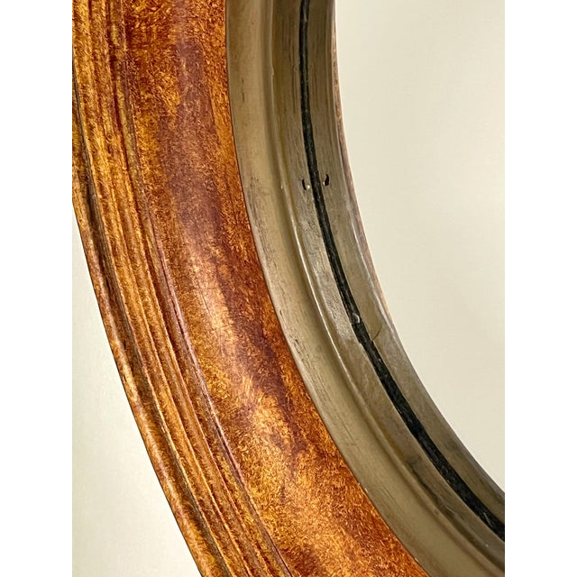 Hollywood Regency Decorative Round Mirror For Sale - Image 3 of 8