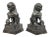 Vintage Patinated Metal Foo Lion Sculptures - A Pair For Sale