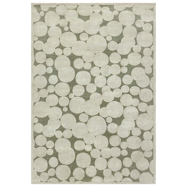 Doris Leslie Blau Collection Modern Bubble Design Rug by Alan Wanzanberg For Sale