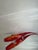 Large Red Sommerso Murano Glass Fish Vase with Applied Clear Fins from 1295 Murano, Italy, 1960s For Sale - Image 12 of 14